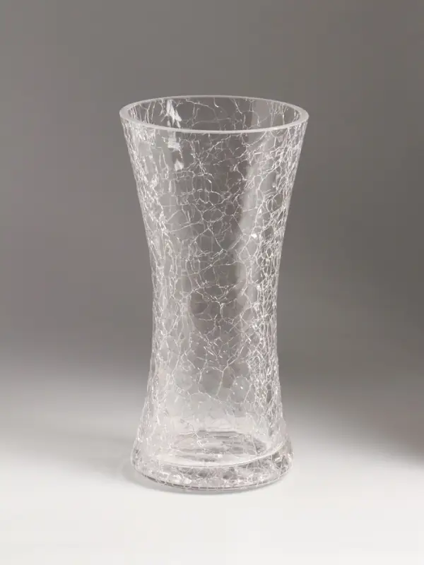 Ваза стекло настольная "Паутинка" талия, 20х10 см, прозрачный
