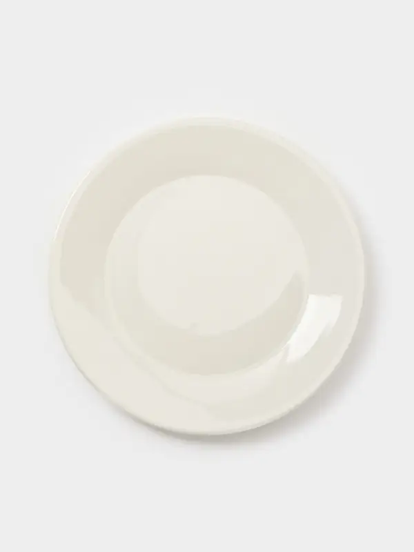 Тарелки Доляна White Label, набор 4 шт., d=22.5 см, утолщенный край, фарфор, белые