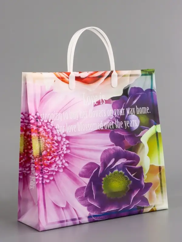 Пакет &laquo;Хризантемы&raquo;, мягкий пластик, 29&times;30 см, 100 мкм