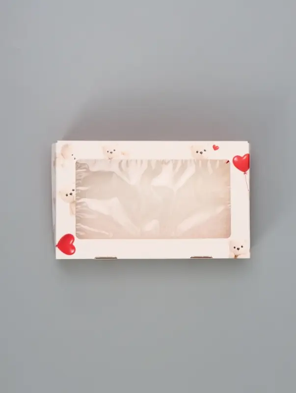 Коробка подарочная складная &laquo;С любовью&raquo;, 20&times;12&times;4 см, с окном