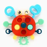 Игрушка тянучка Крошка Я &laquo;Крабик&raquo; развивающая, сенсорная, красная