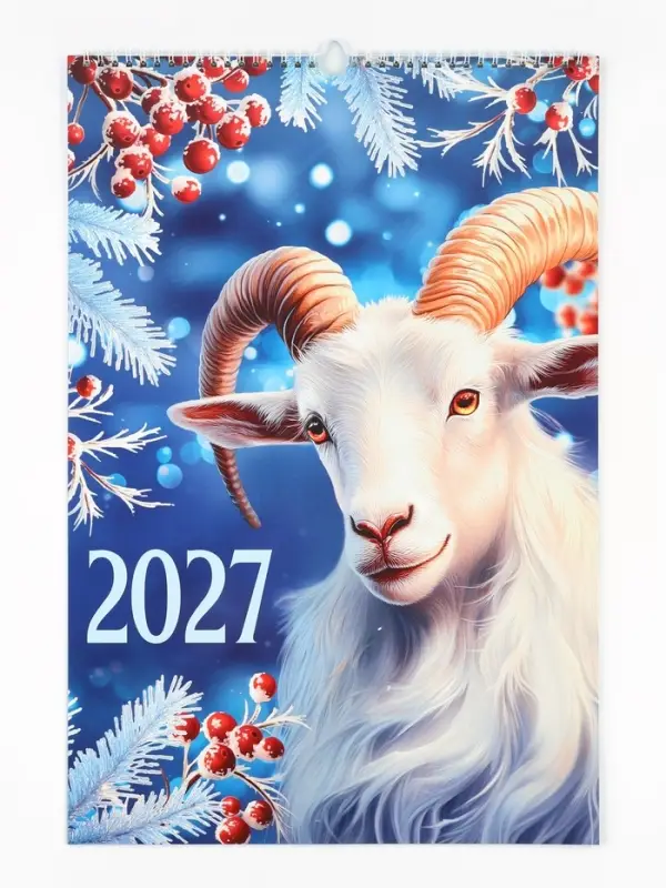 Календарь 2027 перекидной на ригеле А3 &laquo;Год козла&raquo;