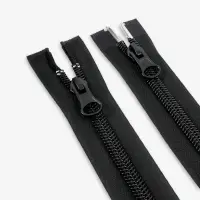 Молния &laquo;Спираль&raquo;, №10, разъёмная, 2 замка, замки автомат, 110 см, чёрная