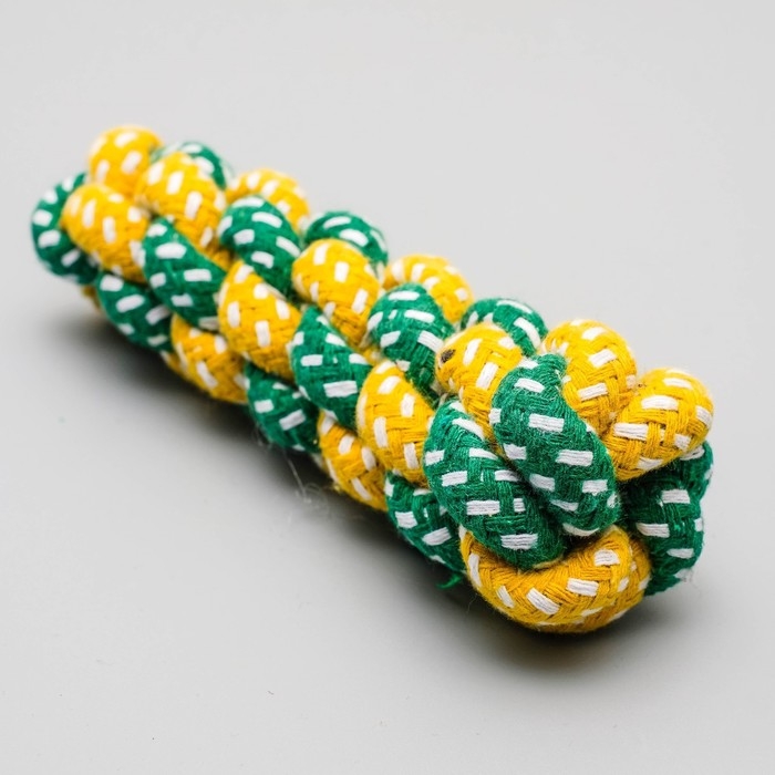 Игрушка канатная плетеная до 45 г, до 14 см, микс цветов Игрушка канатная плетеная до 45 г, до 14 см, микс цветов