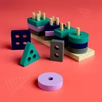 Детская развивающая пирамидка &laquo;Собери сам&raquo; 4.2&times;3.5&times;13 см