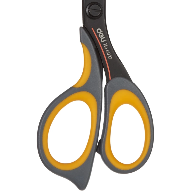 Ножницы Deli 175мм,прорезиненные ручки,лезвия из нержавеющей стали,блистер