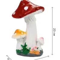Садовая фигура из полистоуна &laquo;Мухомор&raquo;, 11.5&times;11&times;23 см