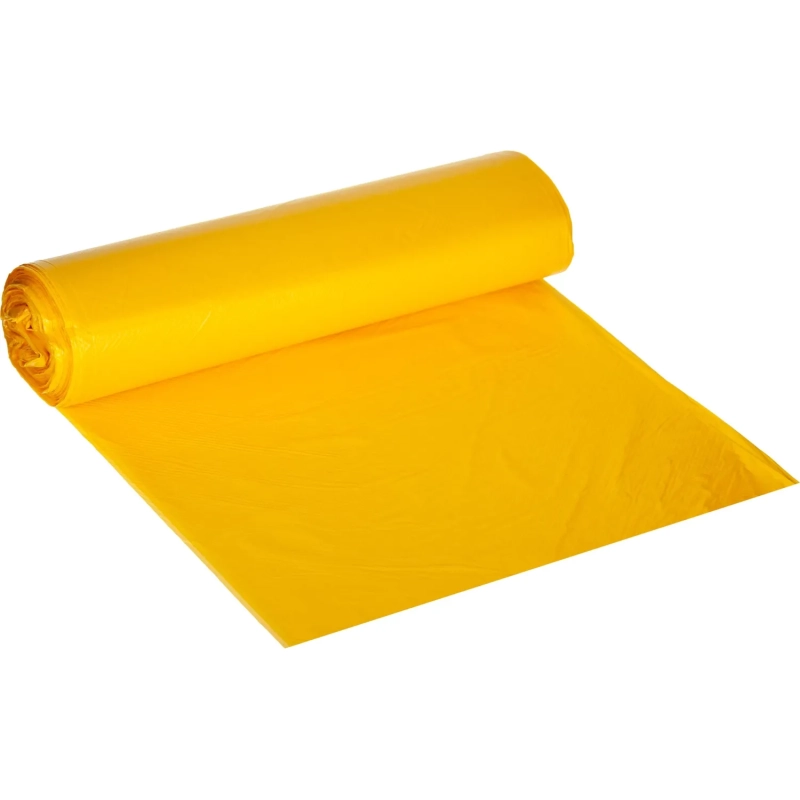 Мешки для мусора ПНД 120л 11мкм 10шт/рул желтый 70х110см