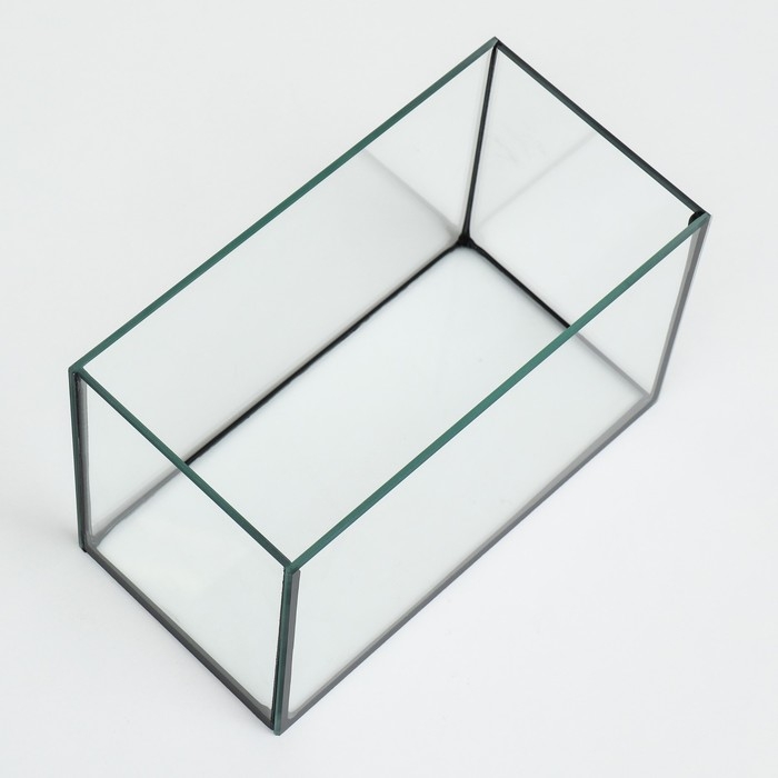 Аквариум Аквариум "Прямоугольный" с крышкой, 5 литров, 25 x 13 x 15,5/18 см, беленый дуб