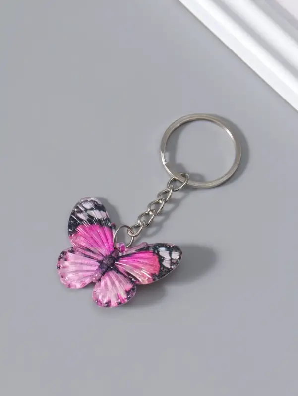 Брелок пластик "Яркая бабочка" МИКС 3,2х4,2х1,5 см