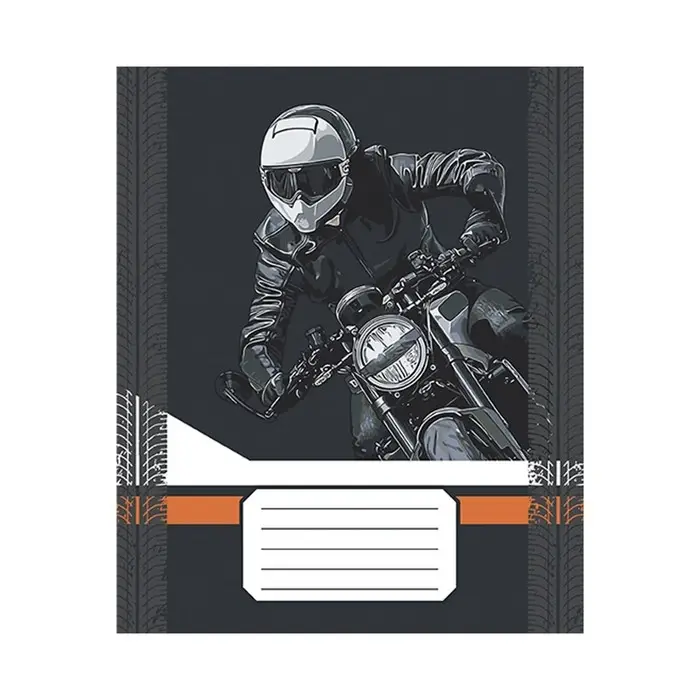 Тетрадь 24 листа в линейку Calligrata, Racing, обложка мелованный картон, серые листы, МИКС Тетрадь 24 листа в линейку Calligrata, Racing, обложка мелованный картон, серые листы, МИКС