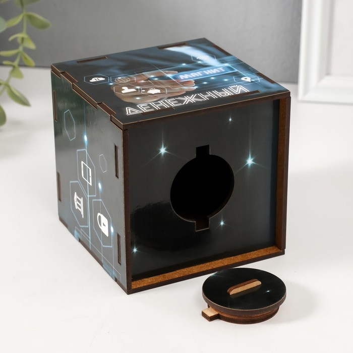 Копилка куб Копилка куб "Денежный магнит" 10х10х10 см