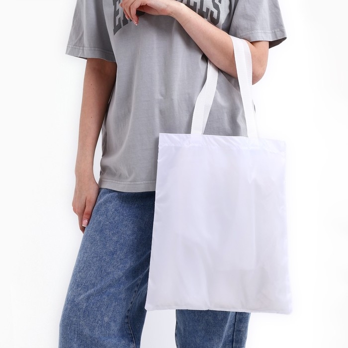 Шопер однотонный, 35х0.5х40 см, оксфорд 210D, 80 гр , без подклада, белый Шопер однотонный, 35х0.5х40 см, оксфорд 210D, 80 гр , без подклада, белый