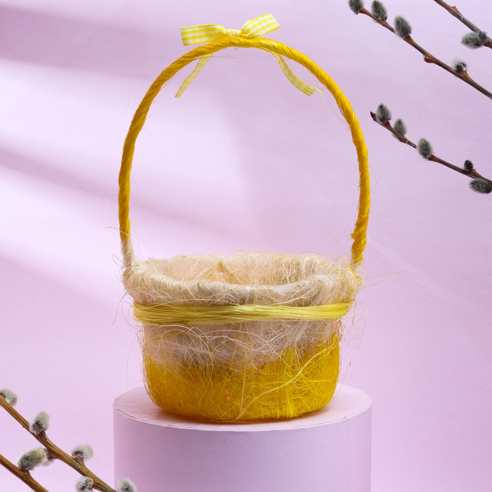 Пасхальная декоративная корзинка  Пасхальная декоративная корзинка "Цыпленок" 12.5х15х22 см