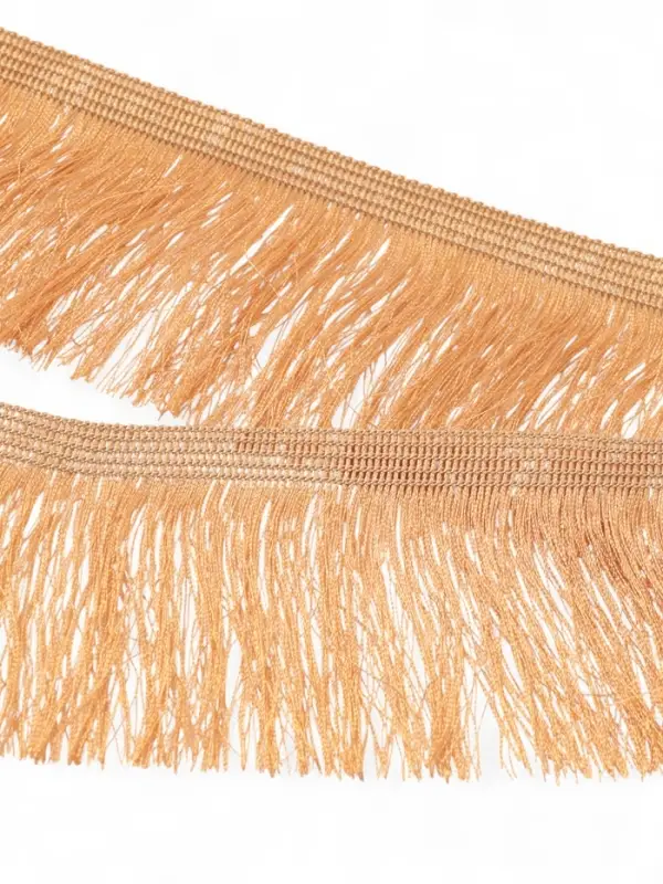 Бахрома одинарная, 6,5 см, 20 м±0.5, цвет золотой Бахрома одинарная, 6,5 см, 20 м±0.5, цвет золотой