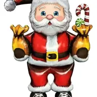 Воздушный шар фольгированный 43" «Дед мороз с подарками», под воздух Воздушный шар фольгированный 43" «Дед мороз с подарками», под воздух