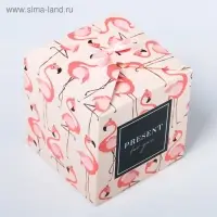 Коробка подарочная складная, упаковка, Present for you, 12 х 12 х 12 см Коробка подарочная складная, упаковка, Present for you, 12 х 12 х 12 см