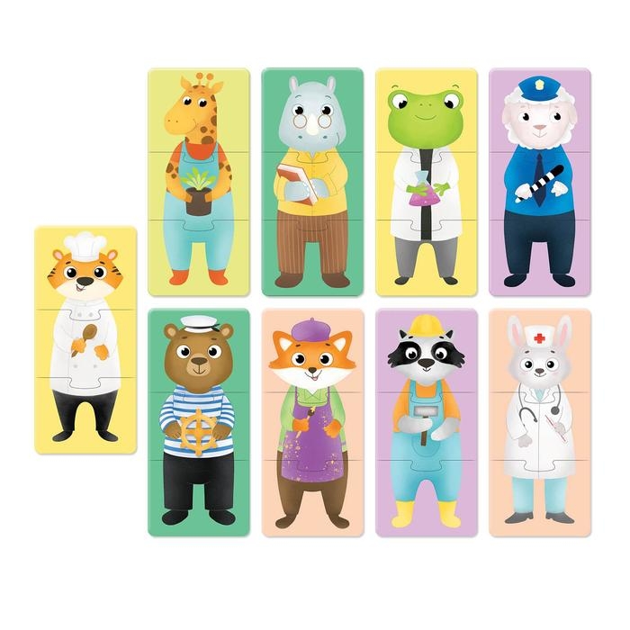 Пазлы 3 в 1 «Собирай и меняй: Такие разные професии», 9 пазлов, 27 деталей Пазлы 3 в 1 «Собирай и меняй: Такие разные професии», 9 пазлов, 27 деталей