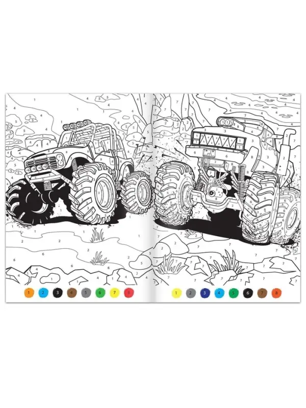 Раскраска по номерам &laquo;Мегатачки&raquo;, 16 стр., формат А4