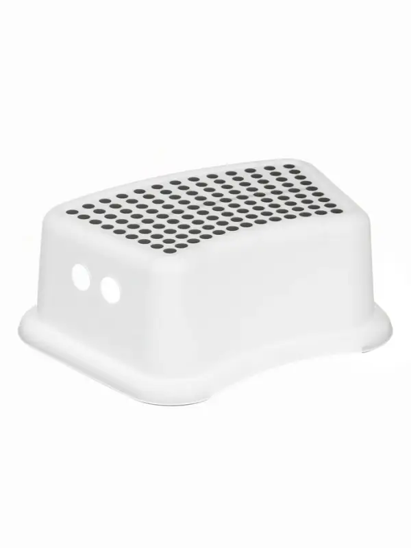 Табурет-подставка детская, для ног, антискользящая., белая, серая