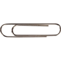 Скрепки КОМУС никелированные, 33 мм, негофрированные, 100 шт/уп