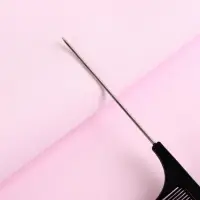 Расчёска с металлическим хвостиком, 20(±1) × 2.5 см, чёрная
