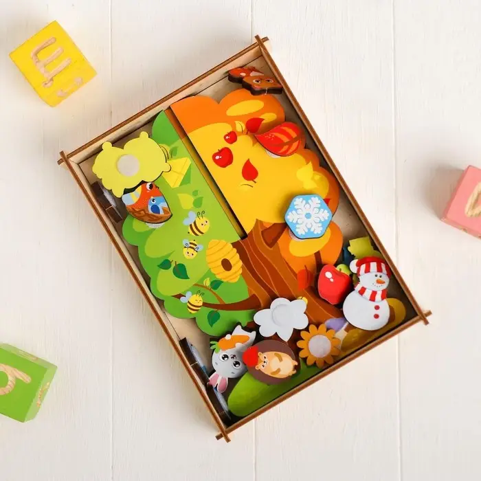 Головоломка Лесная мастерская &laquo;Липучки. Времена года&raquo;