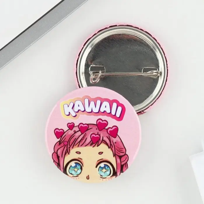 Значок закатной аниме «Каваи», d = 3,8 см Значок закатной аниме «Каваи», d = 3,8 см