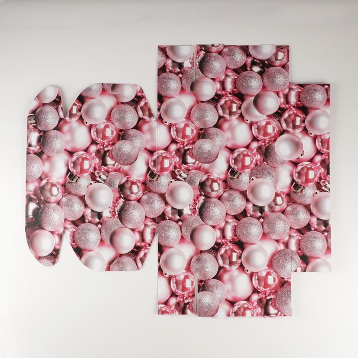 Коробка подарочная новогодняя складная «Розовый новый год», 27 х 21 х 9 см, Новый год