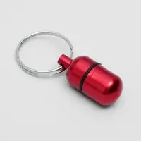 Адресник-капсула под записку, 2.2&times;1.3 см, фасовка 6 шт., металл, цвет МИКС
