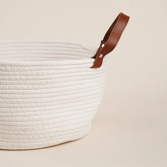 Корзина для хранения SL Home &laquo;Луиза&raquo;, плетёная, ручной работы, 33&times;33&times;16 см, белая