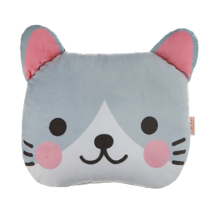 Подушка на подголовник МАТЕХ CUTIE LINE, 30 х 25 х 10 см, серый, розовый Подушка на подголовник МАТЕХ CUTIE LINE, 30 х 25 х 10 см, серый, розовый