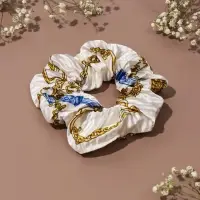 Резинка для волос QF &laquo;Орбита&raquo;, жатка звенья, 12 см, белая