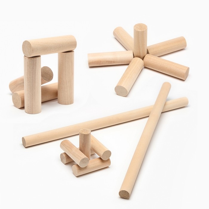 Игра городки  Игра городки "Время игры", биты 2 шт 49 х 2.5 см, городки 10 шт 9 х 2.5 см