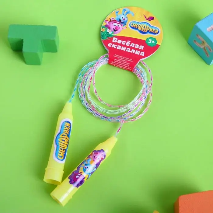 Скакалка «Нюша, Крош и Еж», Смешарики, 2 м Скакалка «Нюша, Крош и Еж», Смешарики, 2 м