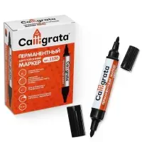 Маркер перманентный Calligrata, чёрный, двухсторонний, узел 5.0 мм/3.0 мм