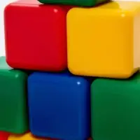 Кубики детские, пластиковые, цветные, 9 штук, 4&times;4 см