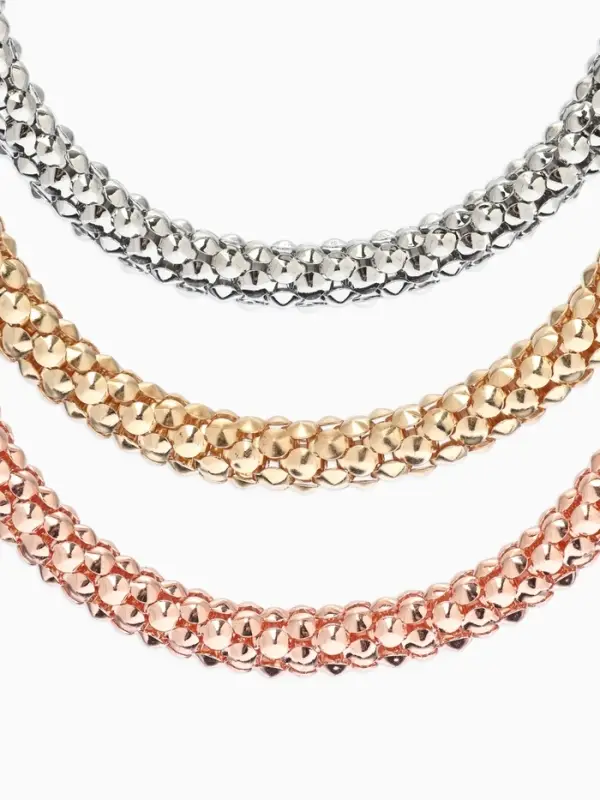 Браслет "Стиль" (набор 3шт) плетение, тянется, цветной 7см