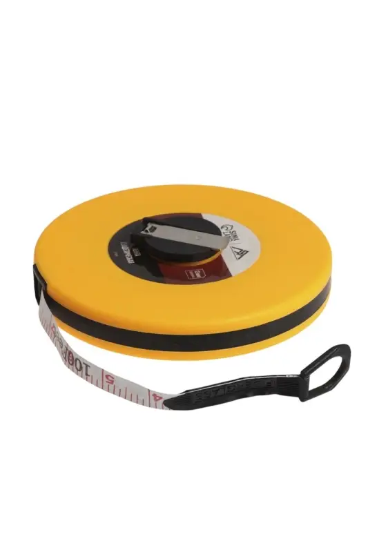 Рулетка геодезическая ЛОМ, фиберглассовая лента, закрытый корпус, 30 м &times; 13 мм