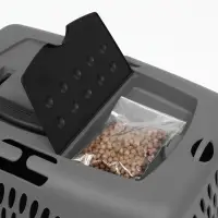 Переноска для животных, 40&times;32&times;26, с пластиковой дверью, серая