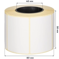 Термотрансферные этикетки ПГЛ 58х40, 700шт/рул, вт.40, 48рул/уп