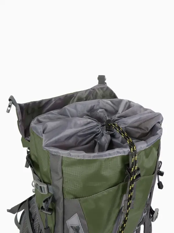 Рюкзак тур 65+5л, 30*20*53, отдел на шнурке, 5нар+2вн кармана, цвет хаки