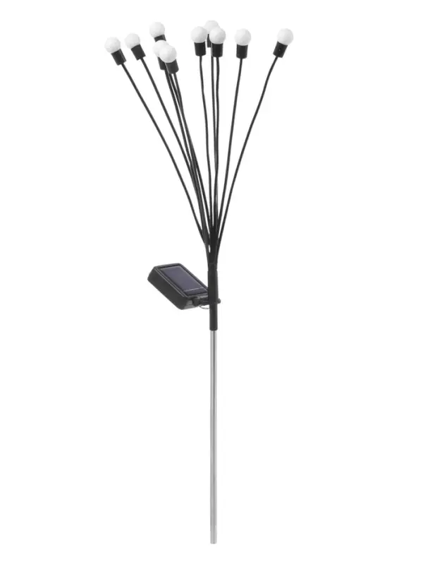 Садовый светильник &laquo;Шарики&raquo;, уличный, на солнечной батарее, 68 см, 10 LED, свечение тёплое белое