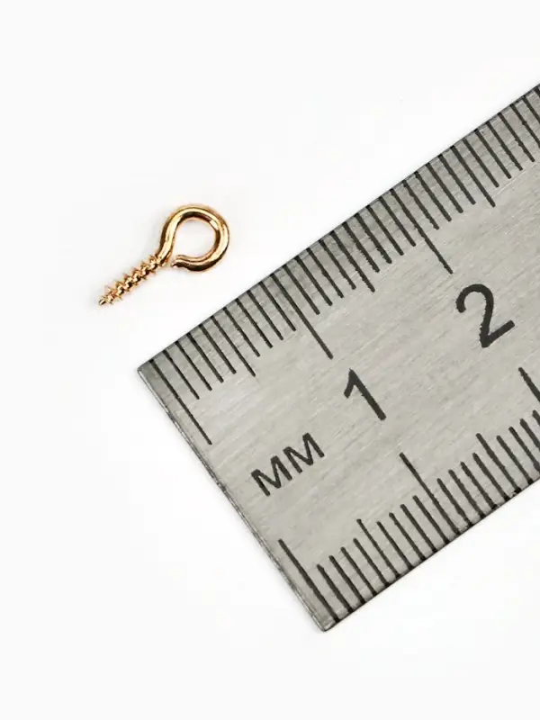 Штифт винтовой для кулона СМ-934, набор 50 шт. 1.2&times;0.5&times;0.1 см, цвет золото