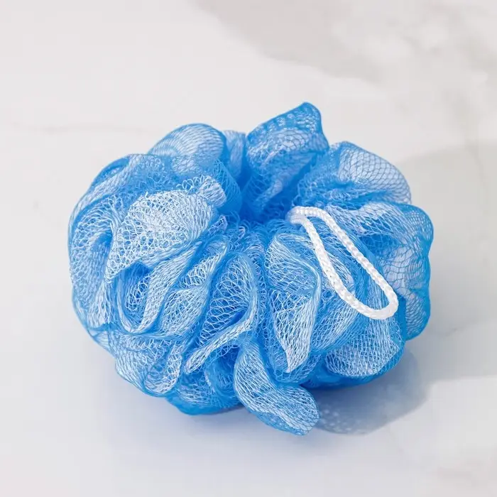 Мочалка для тела «Градиент», 40 гр, голубая