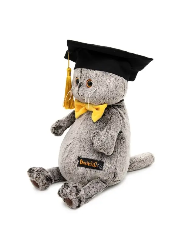 Мягкая игрушка &laquo;Кот Басик&raquo; 25 см, в академической шапочке МИКС