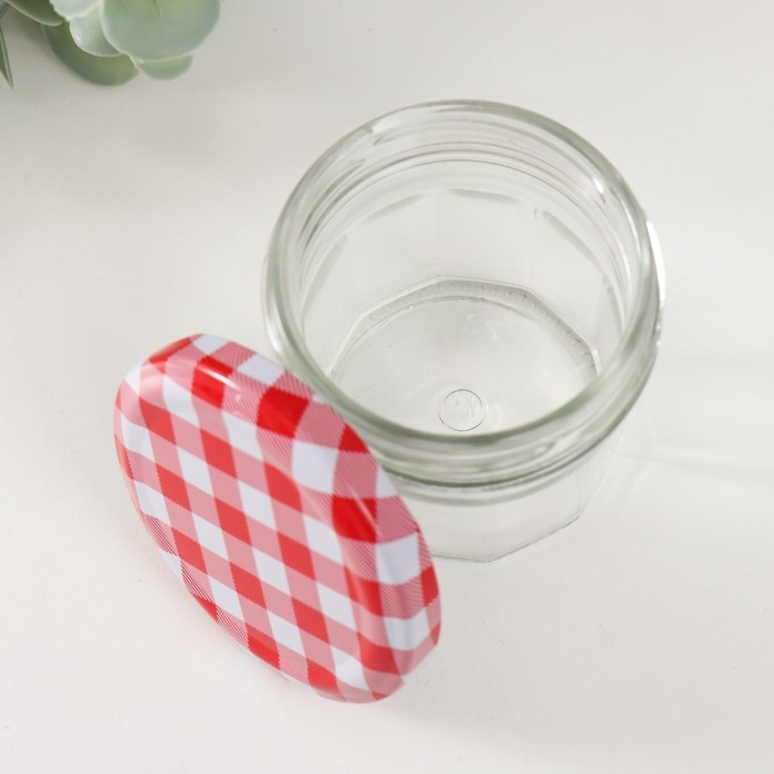 Банка для свечей стекло с крышкой Банка для свечей стекло с крышкой "Многогранник" прозрачная 100 мл 6,7х6,7х6,5 см