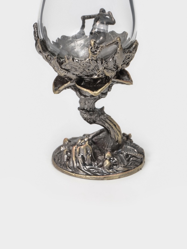 Рюмки для водки "Рыбалка", подарочный набор на 3 персоны, рюмка 50 мл, бронза