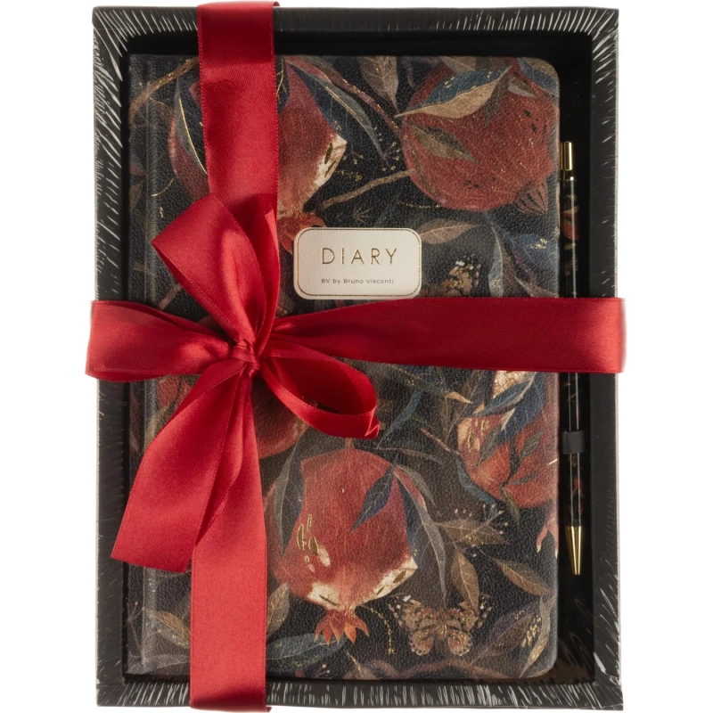 Набор подарочный ежедневник недат. А5+ с ручкой, Гранат, 3-744/02-5