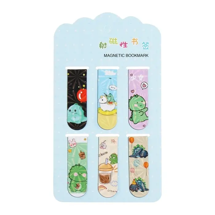 Набор магнитных закладок для книг Calligrata 6 штук, Набор магнитных закладок для книг Calligrata 6 штук, "Дракончики", МИКС